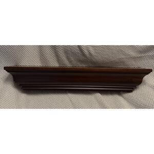 Pottery Barn Floating Shelf 24" Wooden Wall Shelf Crown Molding Plate Groove